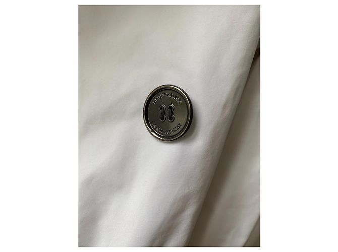 Burberry Jaqueta de Chuva Anorak Branca de Algodão Branco - vista 6