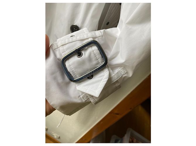 Burberry Jaqueta de Chuva Anorak Branca de Algodão Branco - vista 7