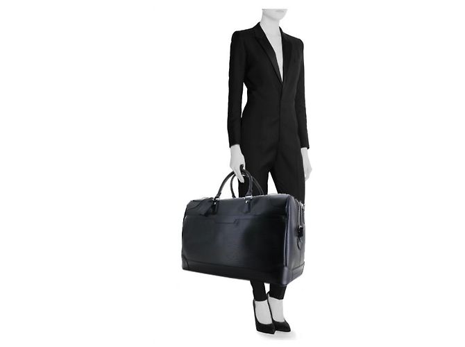 Borsa da viaggio Louis Vuitton Le Bourget 50 Nero - vista 17