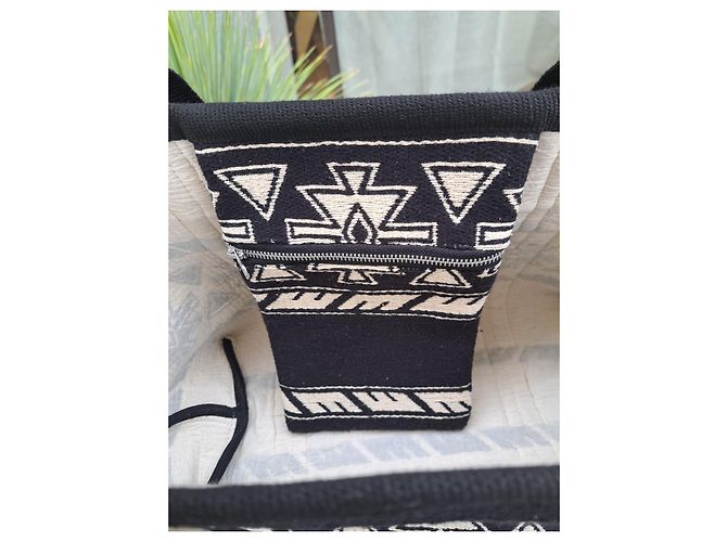 Borsa tote Isabel Marant Darwen in jacquard di cotone nero - vista 4