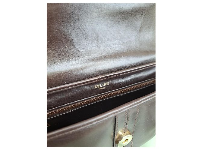 Céline Vintage Umhängetasche Braun - Ansicht 4