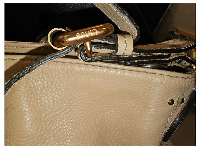 Paddington Borsa Chloé in pelle beige - vista 5