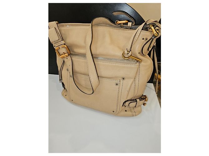 Paddington Borsa Chloé in pelle beige - vista 6