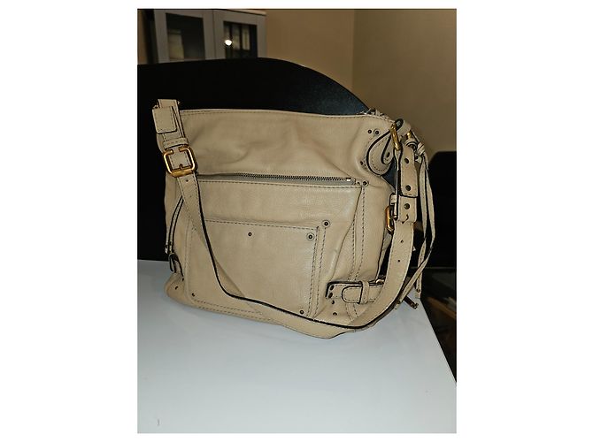 Paddington Borsa Chloé in pelle beige - vista 7