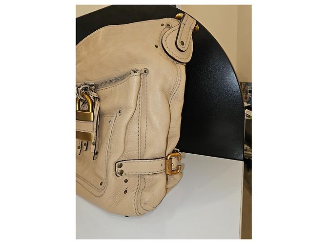 Paddington Borsa Chloé in pelle beige - vista 9