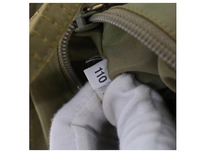PRADA Borsa Tote Satin Beige Auth cl754 - vista 12