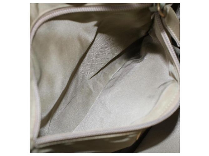 PRADA Borsa Tote Satin Beige Auth cl754 - vista 21