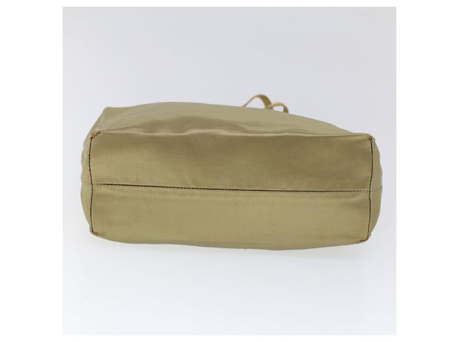 PRADA Borsa Tote Satin Beige Auth cl754 - vista 5