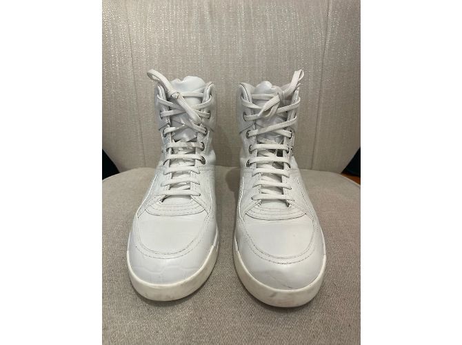 Zapatillas CHANEL T.EU 41 Cuero Blanco - vista 3