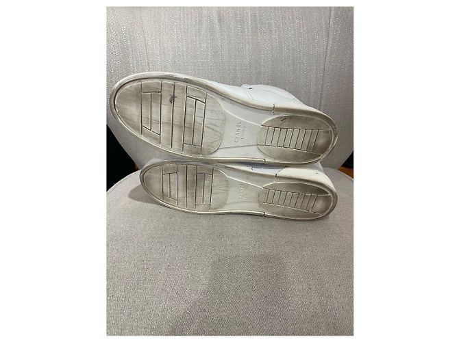 Zapatillas CHANEL T.EU 41 Cuero Blanco - vista 8