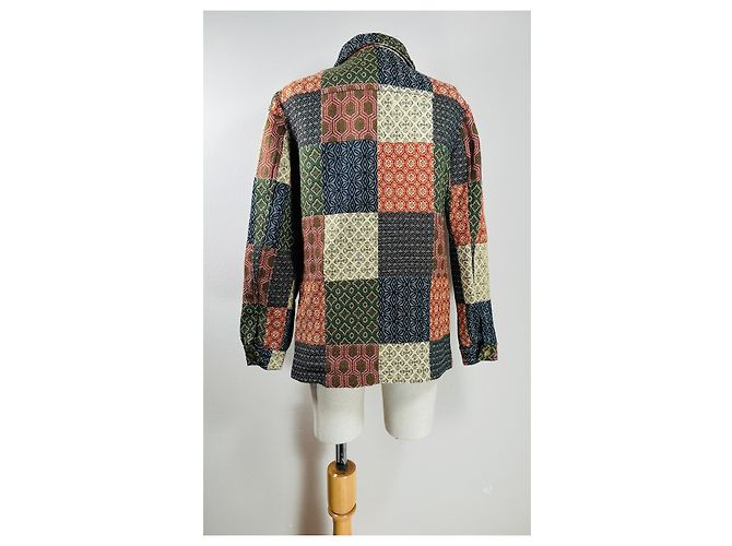 SéZane Will Dama Cappotto oversize in jacquard patchwork Multicolore - vista 4