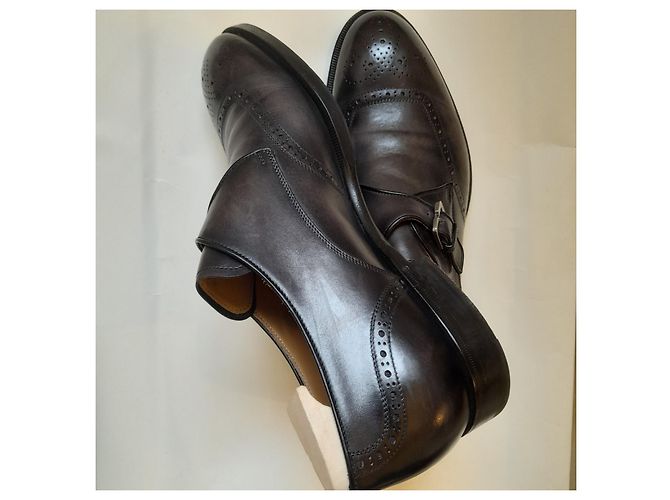 Berluti scarpa eccessiva “single fibbia”. Nero - vista 5