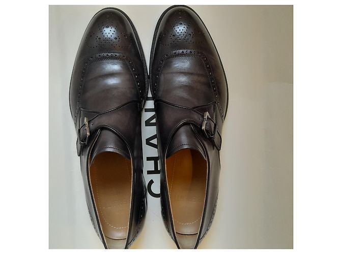 Berluti scarpa eccessiva “single fibbia”. Nero - vista 6