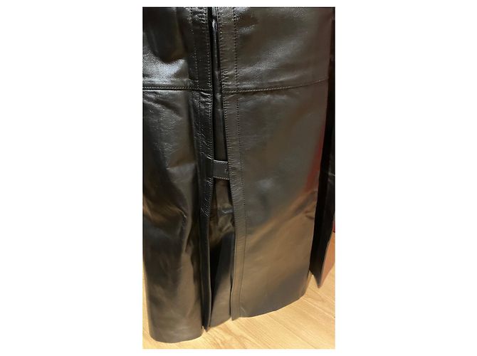 Falda larga de cuero negra Kenzo Negro - vista 5