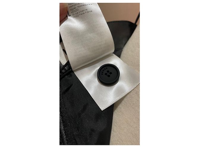 Falda larga de cuero negra Kenzo Negro - vista 8