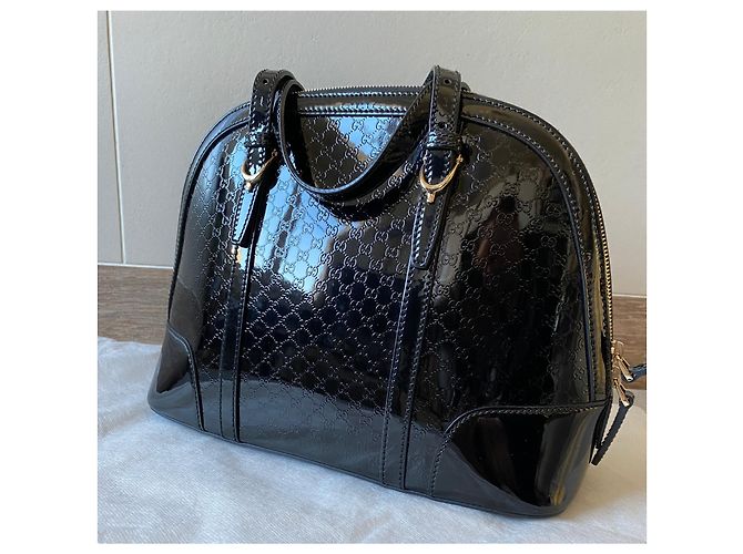 Gucci Dome in vernice nera Nero - vista 2