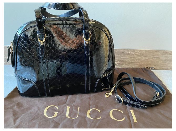 Gucci Dome in vernice nera Nero - vista 3
