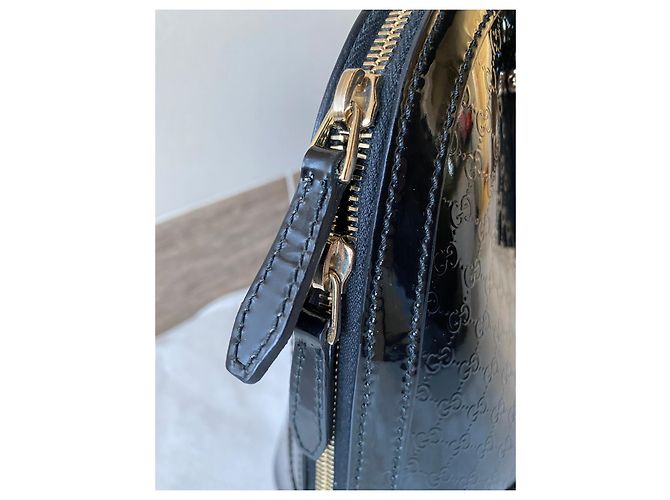Gucci Dome in vernice nera Nero - vista 7