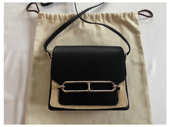 Hermès Borsa Hermes mini Roulis Nero - vista 2