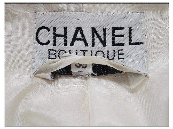 Cambon Chanel VENDIMIA 92 Chaqueta Blanco - vista 8