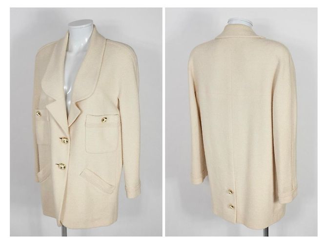 Cambon Chanel VENDIMIA 92 Chaqueta Blanco - vista 9