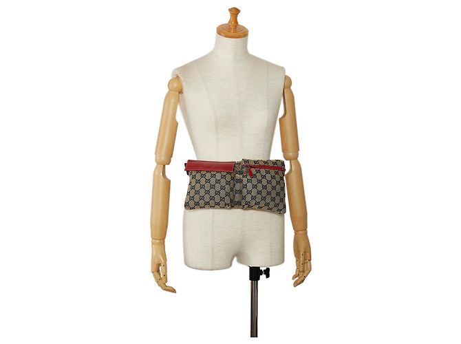 Marsupio da tasca foderato in tela GG marrone Gucci - vista 10