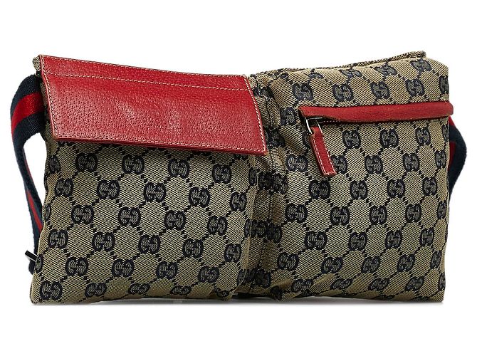 Marsupio da tasca foderato in tela GG marrone Gucci - vista 2