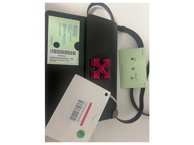 Borsa a mano Off White in pelle nera Nero - vista 3