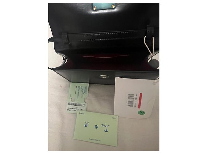 Borsa a mano Off White in pelle nera Nero - vista 4