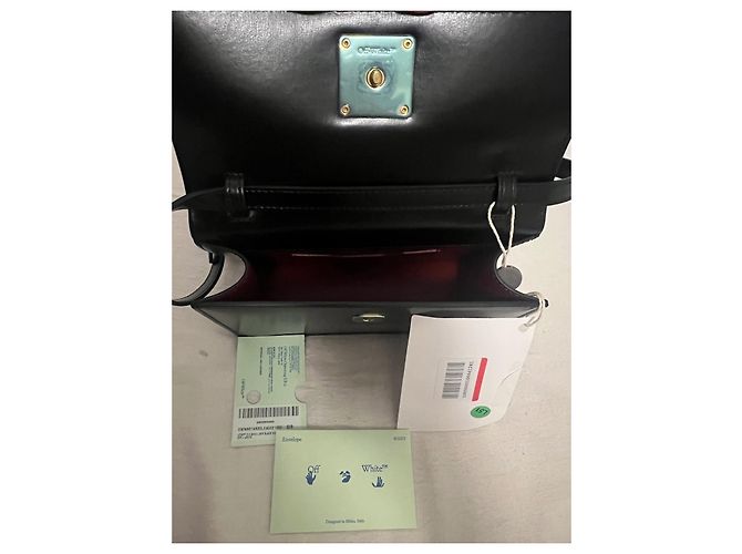 Borsa a mano Off White in pelle nera Nero - vista 5