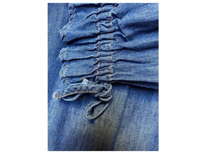 Camicetta Just Cavalli in denim blu con borchie metalliche - vista 7
