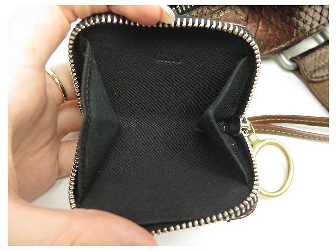 Chloé BOLSA CHLOE BETTY EM BOLSA DE MÃO DE COURO BRONZE PYTHON - vista 12