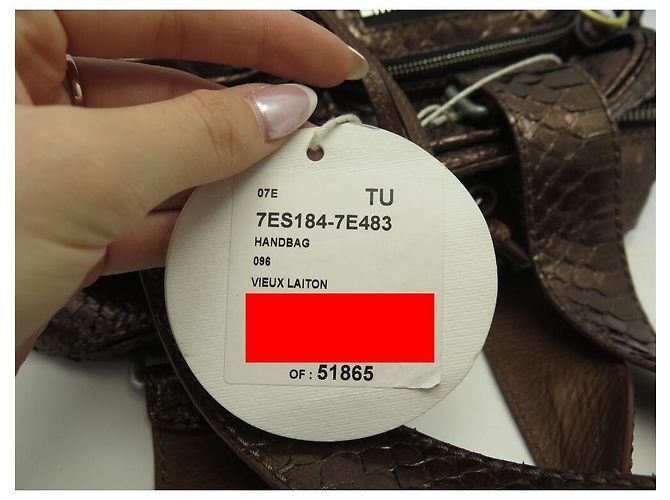 Chloé BOLSA CHLOE BETTY EM BOLSA DE MÃO DE COURO BRONZE PYTHON - vista 9