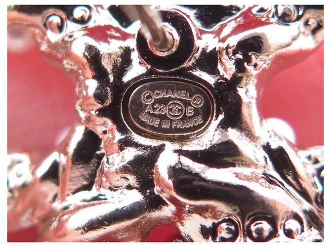 NUOVO ORECCHINO CHANEL LOGO CC ORECCHINI IN METALLO ORO CON FIOCCO E STRASS NUOVO D'oro - vista 3