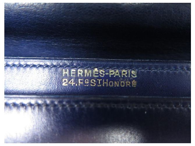 Hermès VINTAGE HANDTASCHE HERMES BRIO LEDERBOX BLAUER SCHULTERHALTER BLAUE LEDERHANDTASCHE Marineblau - Ansicht 6