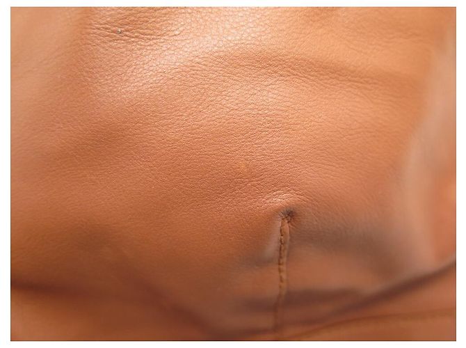 Hermès RARO TOP HALTER HERMES EN CUERO MARRÓN 36 s mirada 18 primavera 2022 Cuero Castaño - vista 12