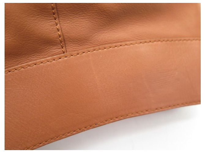Hermès RARO TOP HALTER HERMES EN CUERO MARRÓN 36 s mirada 18 primavera 2022 Cuero Castaño - vista 13