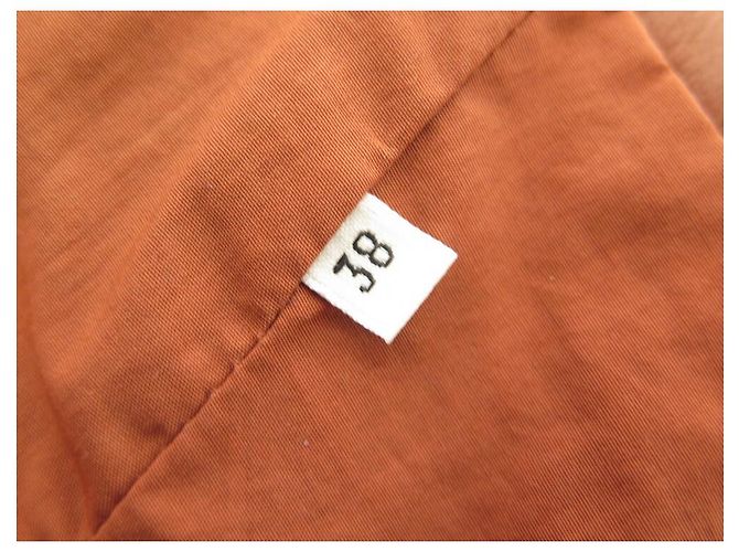 Hermès RARO TOP HALTER HERMES EN CUERO MARRÓN 36 s mirada 18 primavera 2022 Cuero Castaño - vista 4