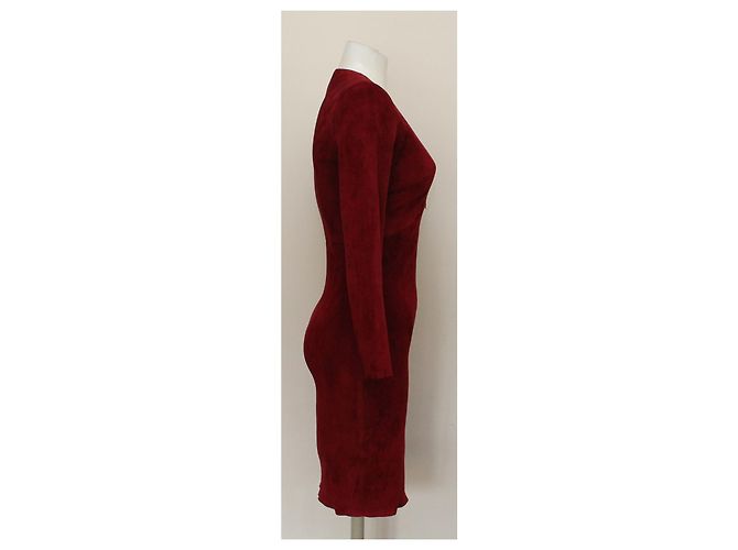 Vestido ante elástico granate JITROIS T.36 fr Roja - vista 2