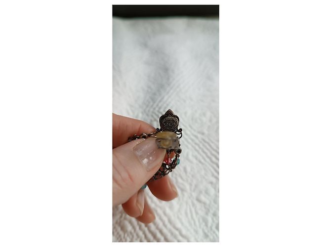 Autre Marque Orecchini a clip Jacqueline Singh Paris con pietre naturali Multicolore - vista 2