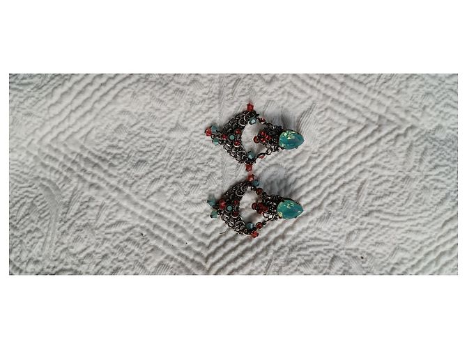 Autre Marque Orecchini a clip Jacqueline Singh Paris con pietre naturali Multicolore - vista 7