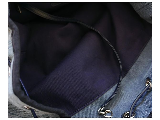 Chanel Deauville Denim-Rucksack Blau - Ansicht 7