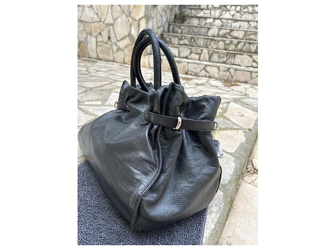Borsa Sonia Rykiel in pelle nera Nero - vista 4