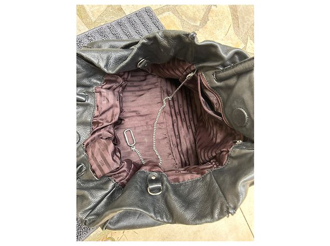 Borsa Sonia Rykiel in pelle nera Nero - vista 6