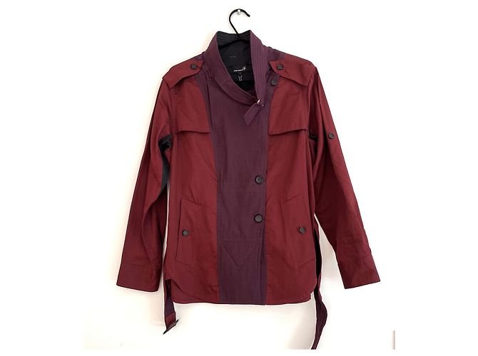 Camisa militar Yotam Isabel Marant rojo oscuro algodón Burdeos - vista 3