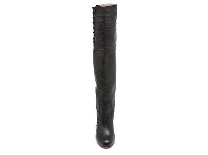 Autre Marque Hohe Stiefel aus schwarzem Lammleder - Ansicht 2
