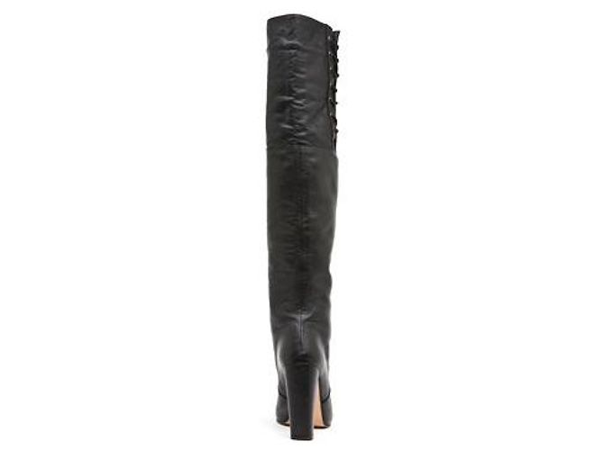 Autre Marque Hohe Stiefel aus schwarzem Lammleder - Ansicht 3