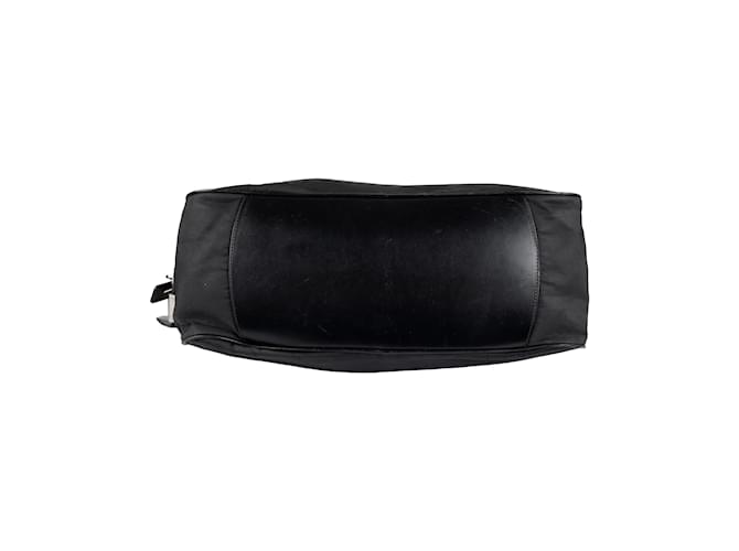 Jacquard Borsa Bowling Prada Nera in Nylon e Pelle Nero - vista 4