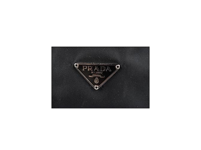 Jacquard Borsa Bowling Prada Nera in Nylon e Pelle Nero - vista 6