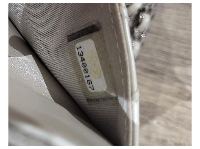 Wallet On Chain Chanel BILLETERA CON CADENA BLANCO BEIGE - vista 10
